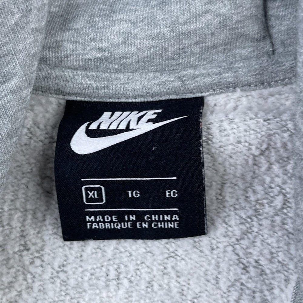 Nike Hoodie in Gray with Black Accents and Orange Logo - Picture 6 of 13